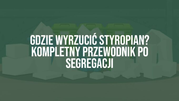 Styrofoam waste sorting guide, various types of styrofoam pieces, recycling bins in background, eco-friendly theme, bright and clear lighting.