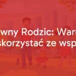 Happy family with parents and children playing in a park, modern urban background, financial support concept, bright and optimistic, illustrative style.