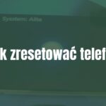 Smartphone reset screen, glowing restart button, clean and modern tech style.