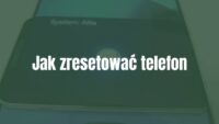 Smartphone reset screen, glowing restart button, clean and modern tech style.