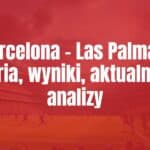 Exciting football match between FC Barcelona and UD Las Palmas, stadium atmosphere, fans cheering, realistic style.