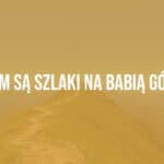 Mountain hiking trails leading to the summit of Babia Gora, scenic alpine landscape, lush greenery, marked paths, clear blue sky, majestic peaks in the background, realistic.